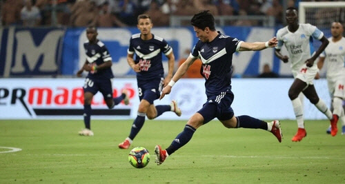 보르도의 황의조[보르도 홈페이지 캡처]